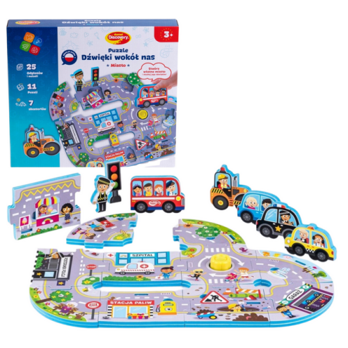 Zestaw miękkie puzzle dźwięki wokół nas Miasto DG 82337 DUMEL